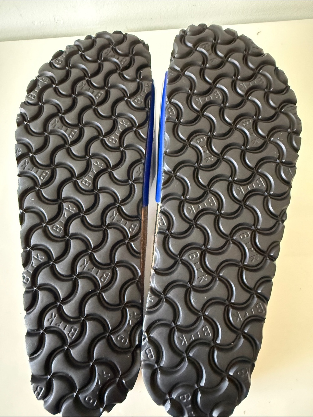 NWOB BIRKENSTOCK Big Buckle Madrid Slides Sandals High Shine Cobalt Blue 39 - Picture 6 of 6